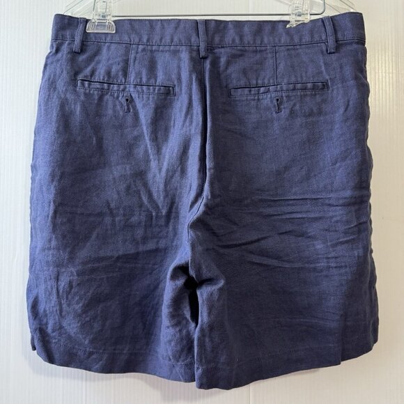 Banana Republic Shorts Mens 32 Blue 7 Inch Short 100% Linen Casual Chino - Picture 2 of 12